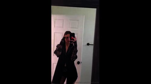 Mikaela Lafuente Fishnet Black Lingerie Mirror Teasing Video Leaked