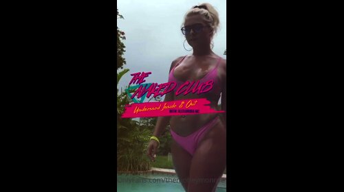 Motley Monroe aka Themotleymonroe teasing in pink bikini