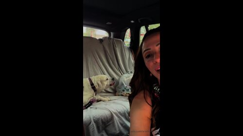 Ariella Ferrera aka ariellaferrera getting naked in car
