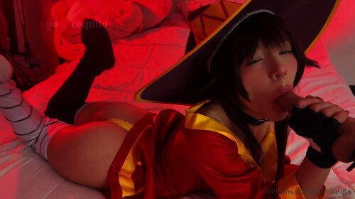Sofi Coquita Gets Her Pussy Drilled By A Sex Machine In Her Megumin Cosplay